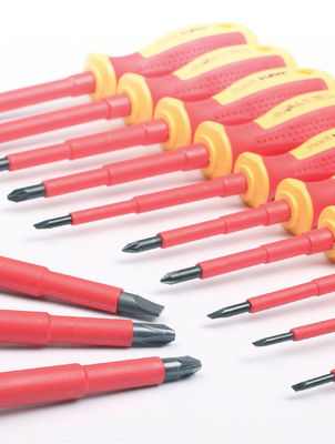 7 12 13 Buah 1000V PH PZ Vde Obeng Set Dengan Case Slim Electrician Insulated Lurus Slotted