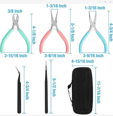 Profesional Perhiasan Plier Set Dijual Baja Karbon 6 In 1 Mini DIY Buatan Tangan