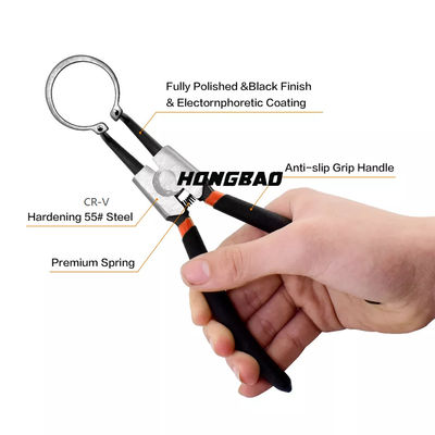 Internal Dan Eksternal Snap Ring Tang Circlip Tang Penahan 7 Inch 4PCS 5pc