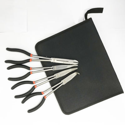 Tang Hidung Jarum Jangkauan Ekstra Panjang 11 &quot;Set Crimping Multi Needle Bent Nose