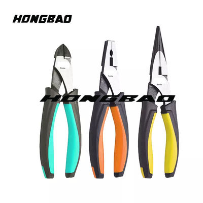 Tang Hidung Panjang Tugas Berat 5/7 &quot;Untuk Pemotongan Pembuatan Perhiasan Insulated 66# Kuat