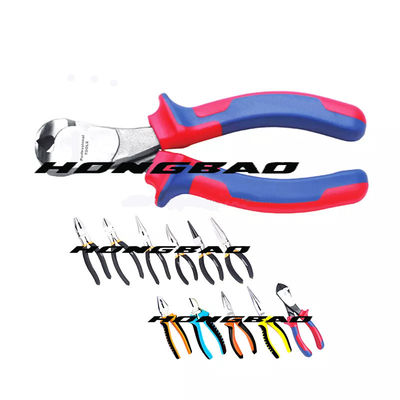 7 &quot;8&quot; Tang Hidung Panjang Presisi 200mm 170mm 160mm Pemotong Sisi Lurus Stripping Crimp Soft Handle