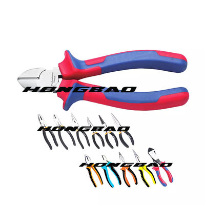 7 &quot;8&quot; Tang Hidung Panjang Presisi 200mm 170mm 160mm Pemotong Sisi Lurus Stripping Crimp Soft Handle