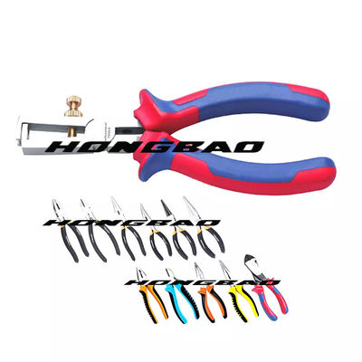 7 &quot;8&quot; Tang Hidung Panjang Presisi 200mm 170mm 160mm Pemotong Sisi Lurus Stripping Crimp Soft Handle