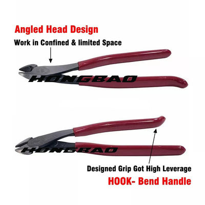 Pemotong Sisi Miring 9&quot; Big Hook Bent High Leverage 60 # CRV Steel Heavy Duty