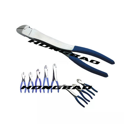 Tang Hidung Bengkok Panjang 200mm Untuk Membuat Perhiasan Memancing Pemotong Diagonal 10 &quot;6 Inch