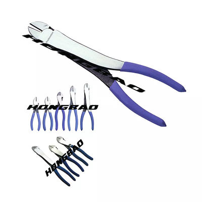 Tang Hidung Bengkok Panjang 200mm Untuk Membuat Perhiasan Memancing Pemotong Diagonal 10 &quot;6 Inch