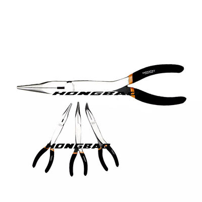 11 &quot;160mm 170mm 200mm Tang Hidung Panjang 6 Inch 8 Inch Lurus Klip Tengah Jangkauan Panjang