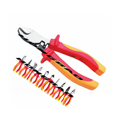 6 7 8&quot; VDE Insulated Alat Listrik Set Menaikkan Tepi Tang Kombinasi Pemotong Samping Penjaga Garis Tang