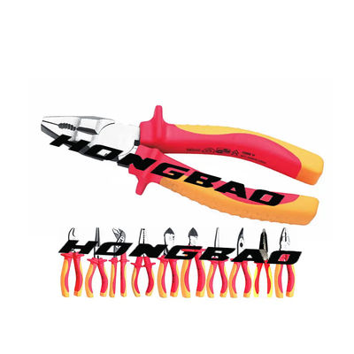 6 7 8&quot; VDE Insulated Alat Listrik Set Menaikkan Tepi Tang Kombinasi Pemotong Samping Penjaga Garis Tang