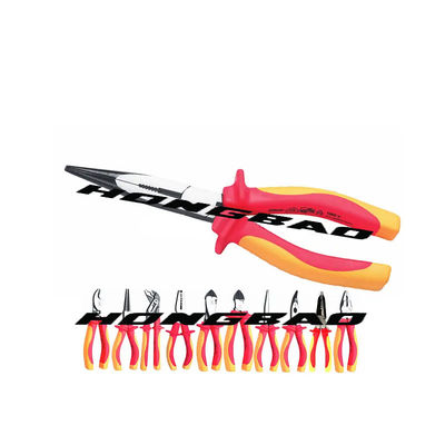 6 7 8&quot; VDE Insulated Alat Listrik Set Menaikkan Tepi Tang Kombinasi Pemotong Samping Penjaga Garis Tang