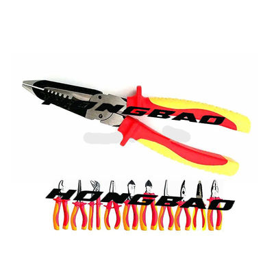 8 &quot;200mm 1000V VDE Tangan Alat Set Isolasi Pengupasan Tang Kabel Tang Crimping