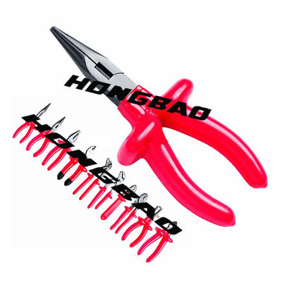 6 &quot;1000V Insulated Dicelup Pegangan Tang Hidung Panjang CR-V 1000 V Tegangan AC Pemotongan Listrik Hidung Panjang Side Cutting plier