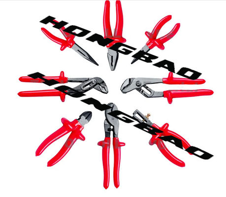 6 7 8 &quot;Kombinasi Vde Plier Set 1000V Pegangan Plastik Pegangan Tang Pemotong Listrik AC
