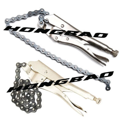 Lock Jaw Clamp Rantai Kunci Tang 18 Sampai 30 &quot;Rantai Filter Wrench Bundel Pengunci Alat Ketat Perusahaan
