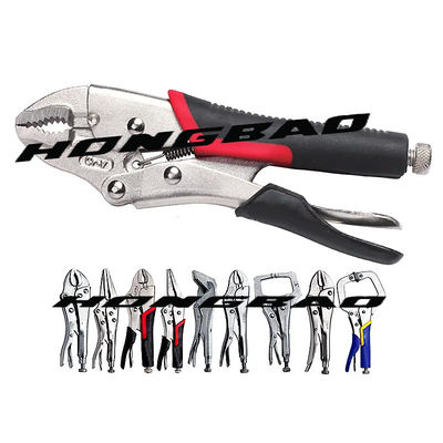 5 7 10 Inch Vise Grip Wide Jaw Locking Tang Alat Jenis Labu Pembukaan Bulat Lurus